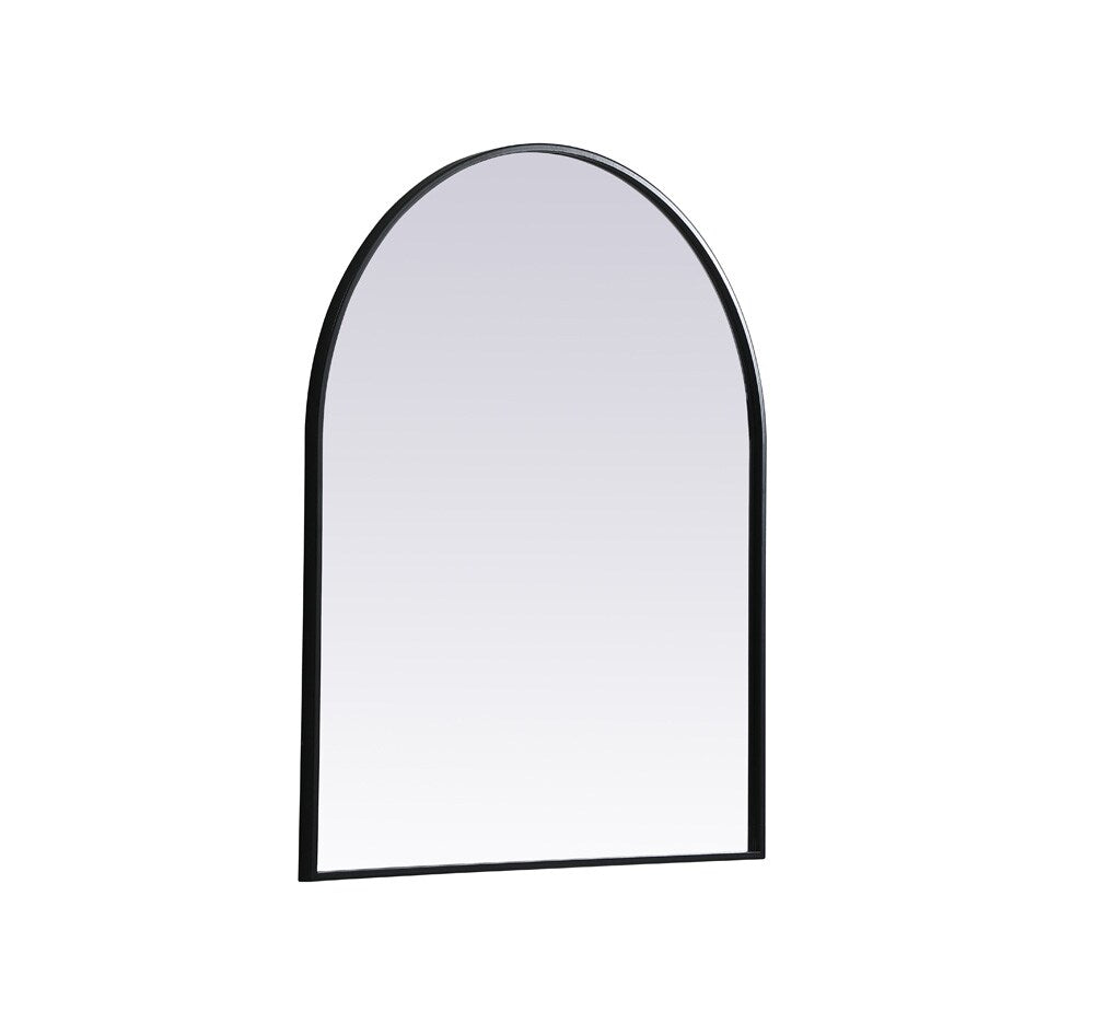 Elegant Furniture & Lighting - Ayra Metal Frame Arch Mirror 30x36 Inch in Black - MR1A3036BLK veiw 8