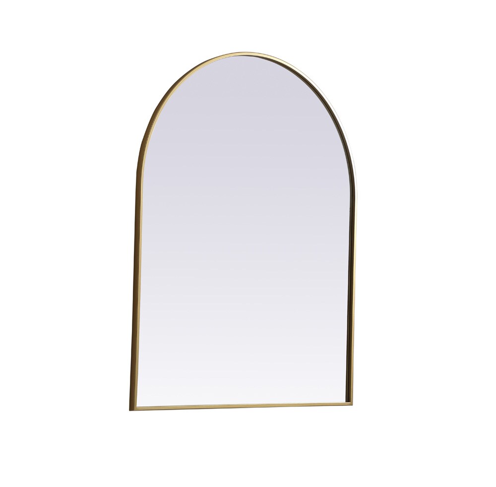 Elegant Furniture & Lighting - Ayra Metal Frame Arch Mirror 33x42 Inch in Brass - MR1A3342BRS veiw 8