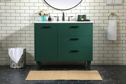 Elegant Furniture & Lighting - Baldwin 42 inch bathroom vanity in Green - VF47042MGN veiw 2