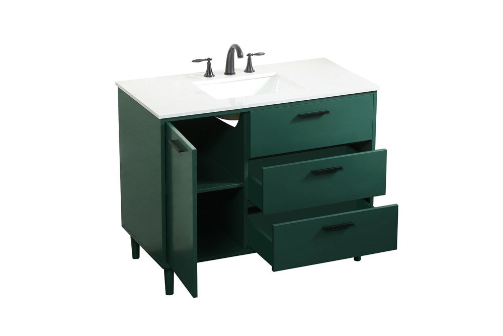 Elegant Furniture & Lighting - Baldwin 42 inch bathroom vanity in Green - VF47042MGN veiw 16