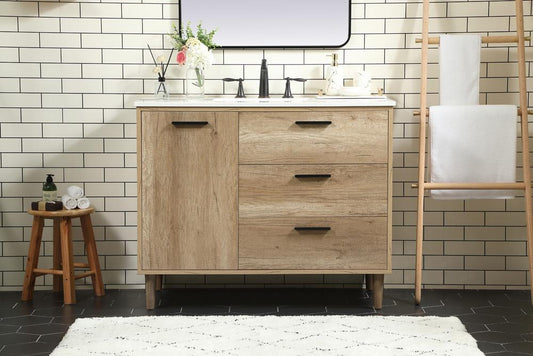 Elegant Furniture & Lighting - Baldwin 42 inch Single bathroom vanity in natural oak - VF47042NT veiw 2