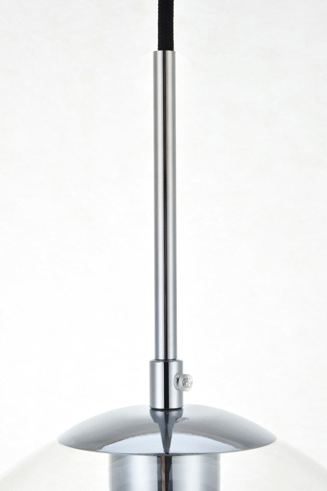 Elegant Furniture & Lighting - Baxter 3 Lights Chrome Pendant With Clear Glass - LD2208C veiw 7