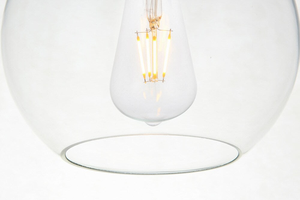 Elegant Furniture & Lighting - Baxter 5 Lights Chrome Pendant With Clear Glass - LD2228C veiw 6