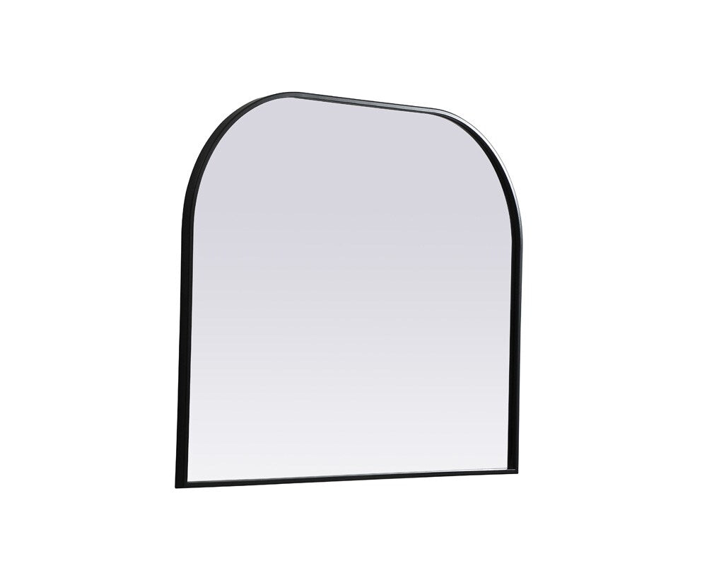Elegant Furniture & Lighting - Blaire Metal Frame Arch Mirror 36x30 Inch in Black - MR1B3630BLK veiw 9