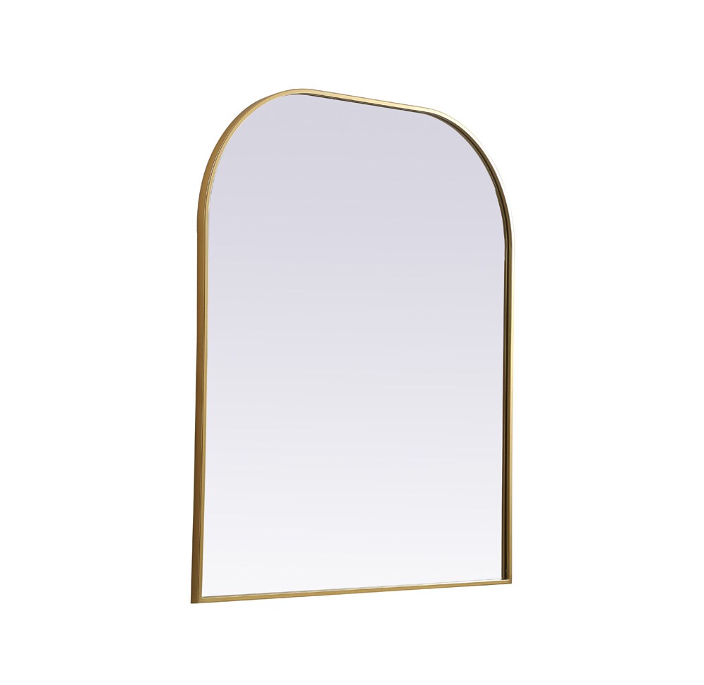Elegant Furniture & Lighting - Blaire Metal Frame Arch Mirror 36x42 Inch in Brass - MR1B3642BRS veiw 15
