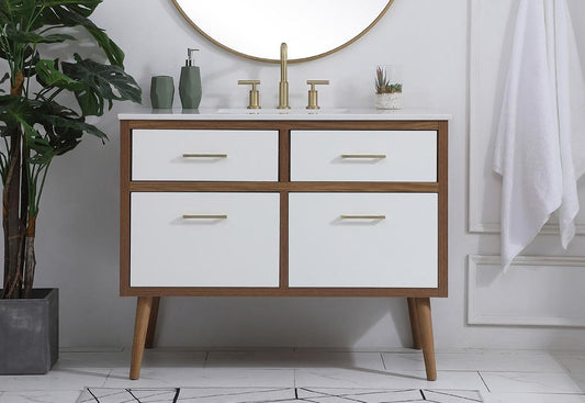 Elegant Furniture & Lighting - Boise 42 inch bathroom vanity in White - VF41042WH veiw 2