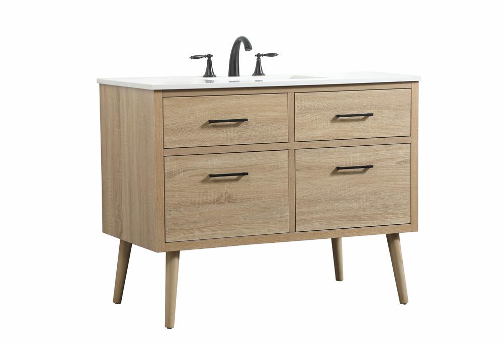 Elegant Furniture & Lighting - Boise 42 inch Single bathroom vanity in mango wood - VF41042MW veiw 8