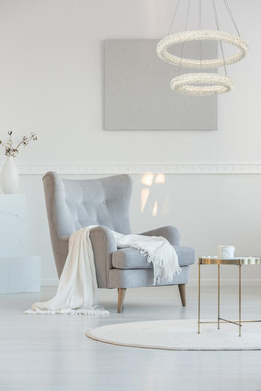 Elegant Furniture & Lighting - Bowen 24 inch Adjustable LED Chandelier in Satin Gold - 3800G24SG veiw 2