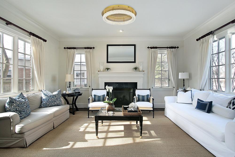Elegant Furniture & Lighting - Bowen 26 inch Adjustable LED Flush Mount in Satin Gold - 3800F26SG veiw 9