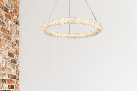 Elegant Furniture & Lighting - Bowen 26 inch Adjustable LED Chandelier in Chrome - 3800D26C veiw 2