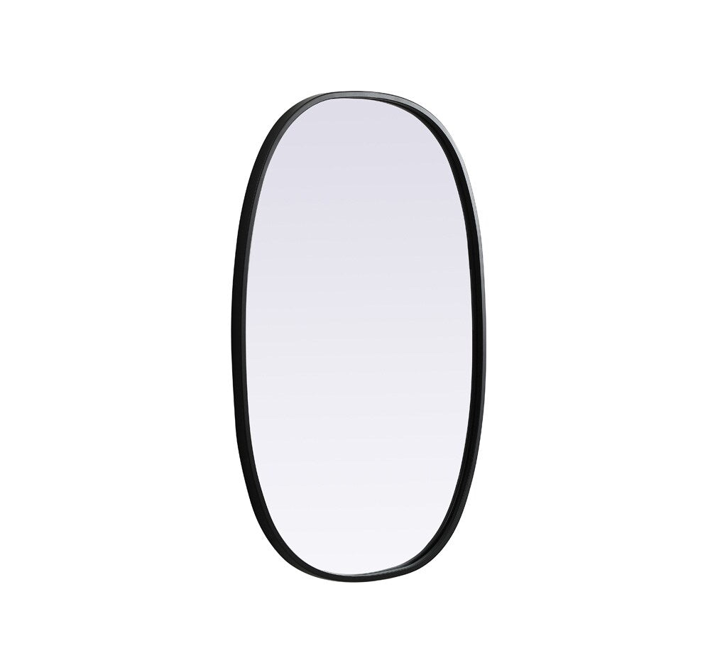 Elegant Furniture & Lighting - Brynn Metal Frame Oval Mirror 20x30 Inch in Black - MR2B2030BLK veiw 8