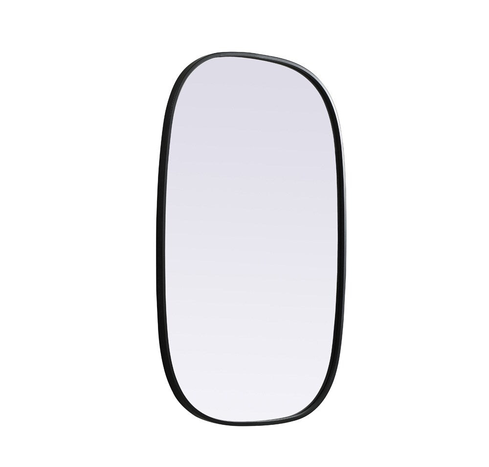 Elegant Furniture & Lighting - Brynn Metal Frame Oval Mirror 24x36 Inch in Black - MR2B2436BLK veiw 8