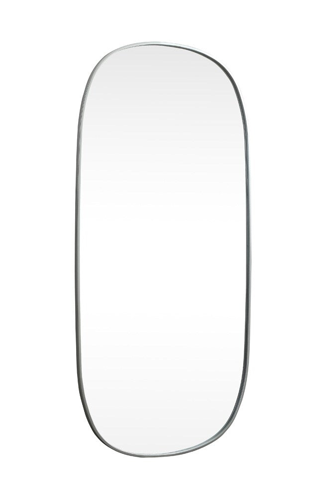 Elegant Furniture & Lighting - Brynn Metal Frame Oval Mirror 30x60 Inch in Silver - MR2B3060SIL veiw 8