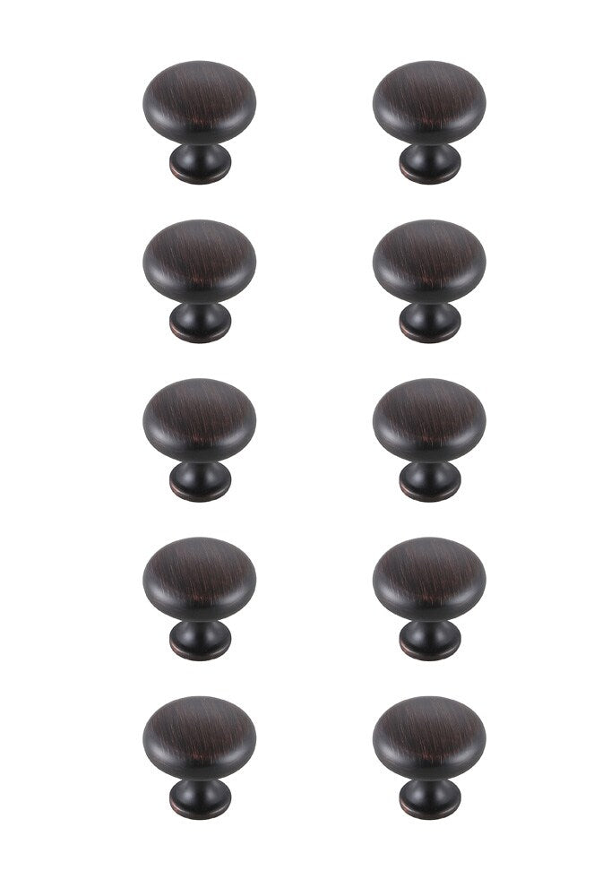 Elegant Furniture & Lighting - Cadon 1.2in Diameter Oil-rubbed Bronze Mushroom Knob Multipack (Set of 10) - KB2002-ORB-10PK veiw 1