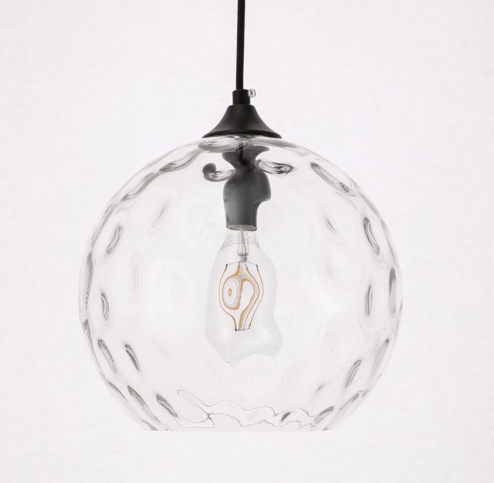 Elegant Furniture & Lighting - Cashel 1 light Black and Clear glass pendant - LD2282 veiw 14