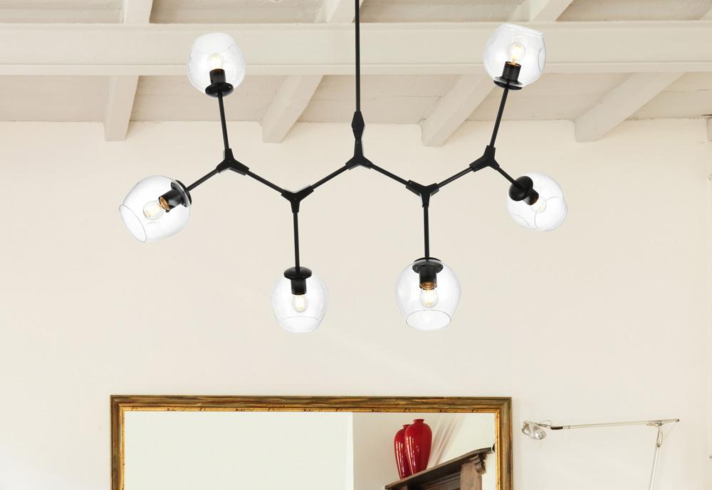 Elegant Furniture & Lighting - Cavoli 49 inch Chandelier in Black - 1712G49BK veiw 9