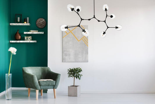 Elegant Furniture & Lighting - Cavoli 61 inch Chandelier in Black - 1712G61BK veiw 2