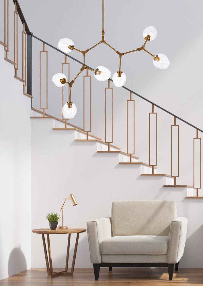 Elegant Furniture & Lighting - Cavoli 7 lights brass chandelier - 1712G57BR veiw 8