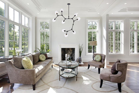 Elegant Furniture & Lighting - Cavoli 9 lights black chandelier - 1712G79BK veiw 2