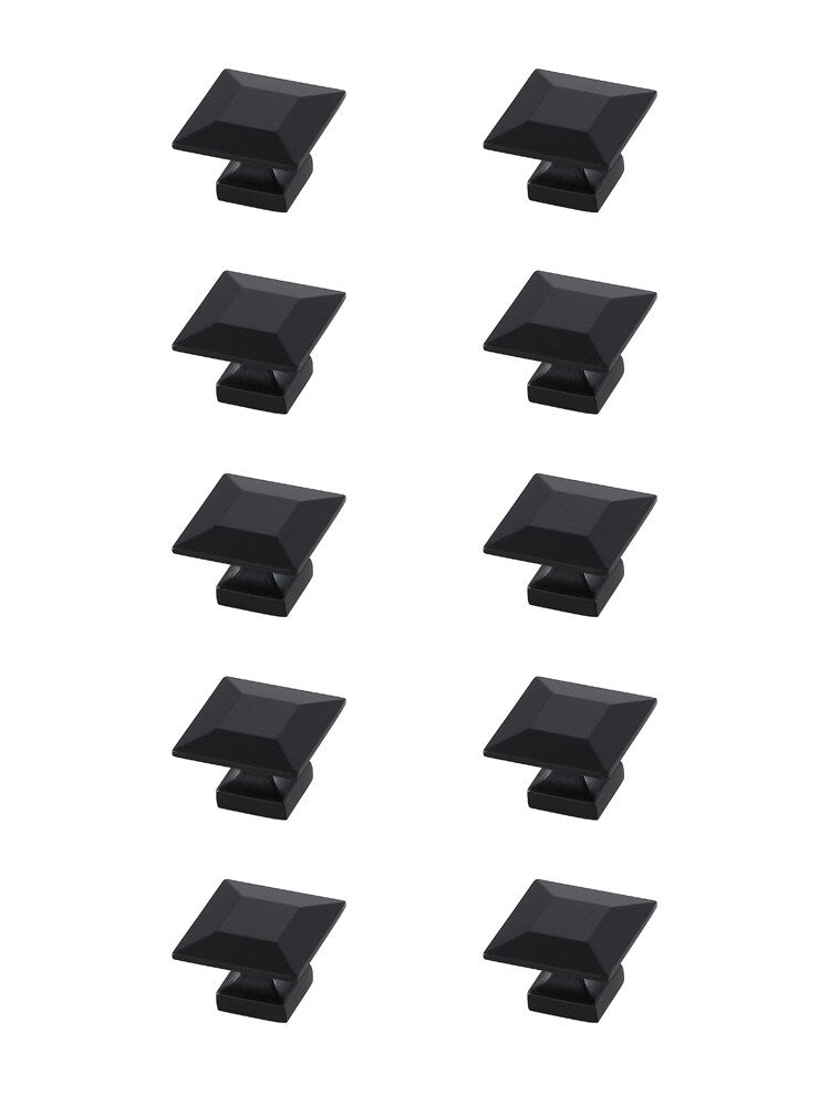 Elegant Furniture & Lighting - Cecil 1.3in Matte Black Square Knob Multipack (Set of 10) - KB2025-MB-10PK veiw 1