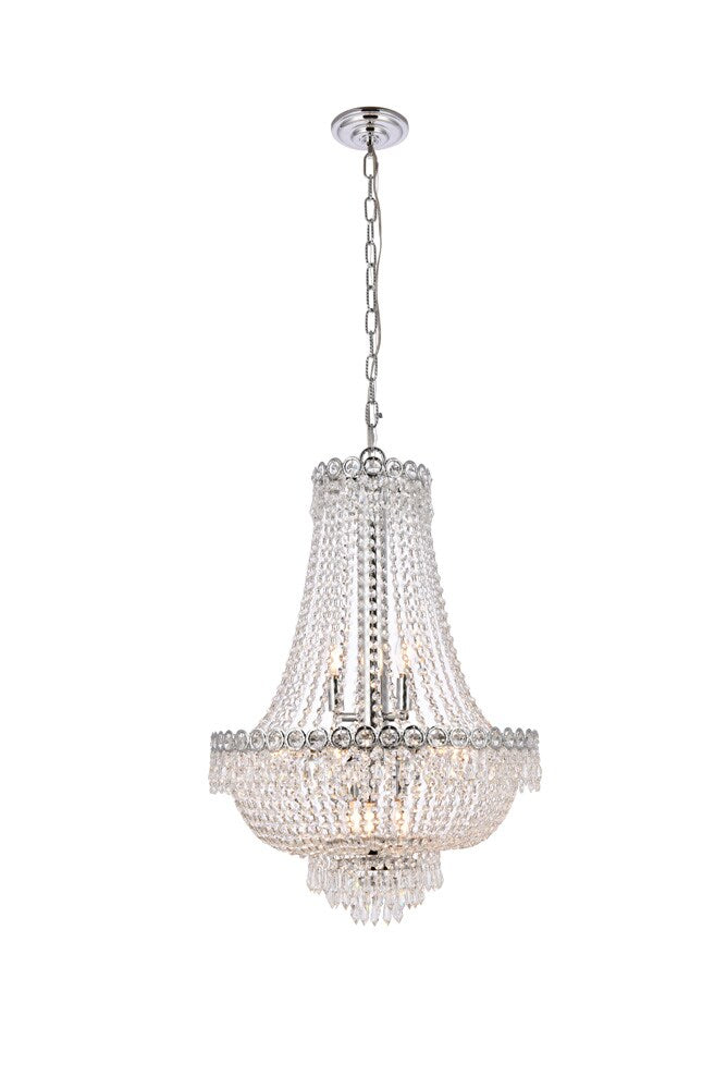 Elegant Furniture & Lighting - Century 12 light Chrome Chandelier Clear Royal Cut Crystal - V1900D20C/RC veiw 1