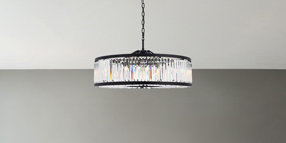 Elegant Furniture & Lighting - Chelsea 10 light Matte Black Chandelier Clear Royal Cut Crystal - 1233G43MB/RC veiw 1