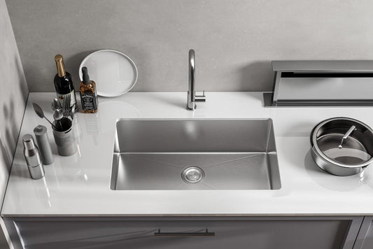 Elegant Furniture & Lighting - Chester Stainless Steel undermount kitchen sink L30xW18 x H10in - SK10130 veiw 2