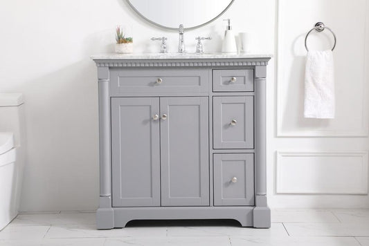Elegant Furniture & Lighting - Clarence 36 inch Single bathroom vanity in Grey - VF53036GR veiw 2