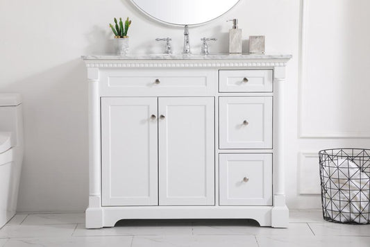 Elegant Furniture & Lighting - Clarence 42 inch Single bathroom vanity in White - VF53042WH veiw 2