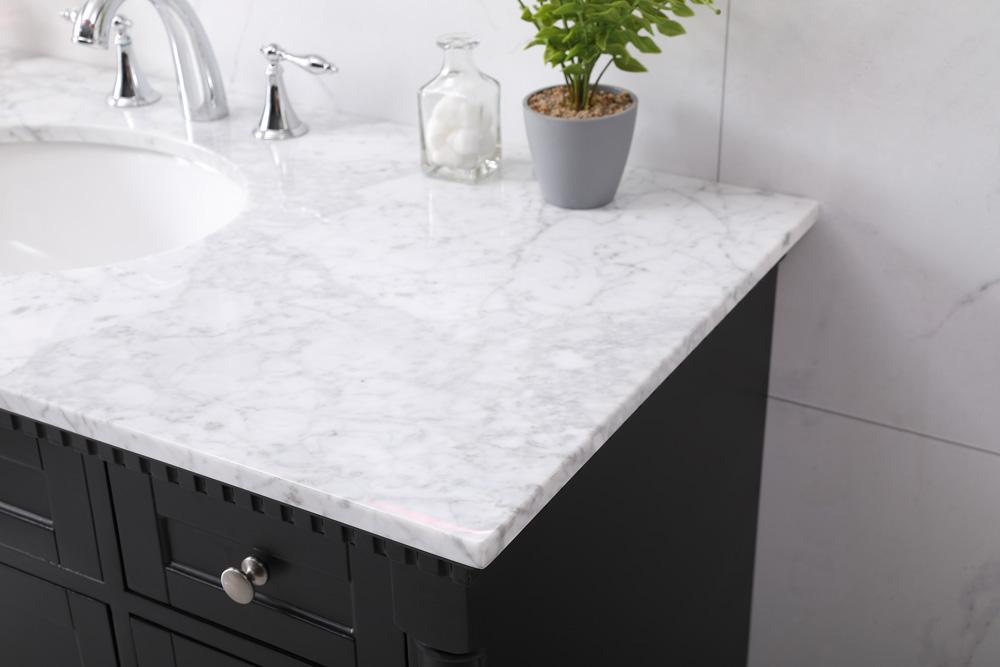 Elegant Furniture & Lighting - Clarence 48 inch Single bathroom vanity set in black - VF53048BK veiw 6