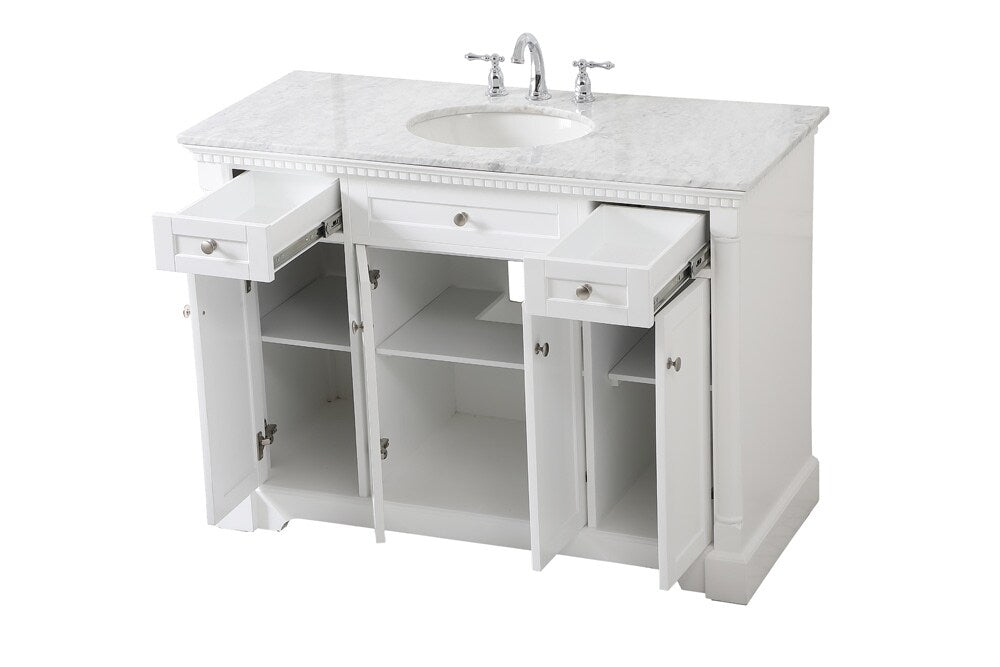 Elegant Furniture & Lighting - Clarence 48 inch Single bathroom vanity in White - VF53048WH veiw 16