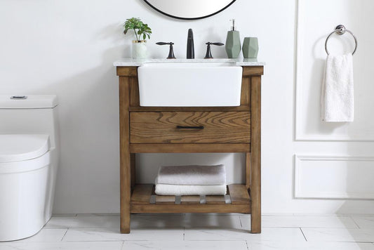 Elegant Furniture & Lighting - Clement 30 inch Single bathroom vanity in driftwood - VF60130DW veiw 2