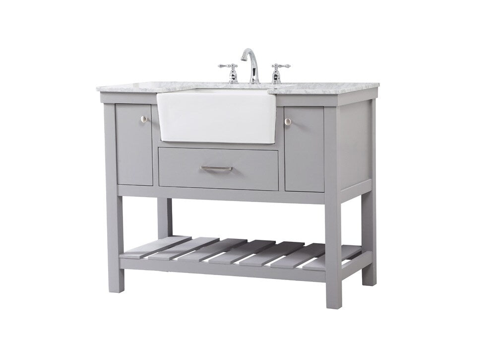 Elegant Furniture & Lighting - Clement 42 inch Single bathroom vanity in grey - VF60142GR veiw 8