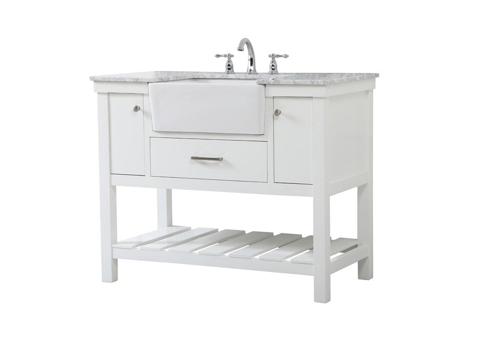 Elegant Furniture & Lighting - Clement 42 inch Single bathroom vanity in white - VF60142WH veiw 8
