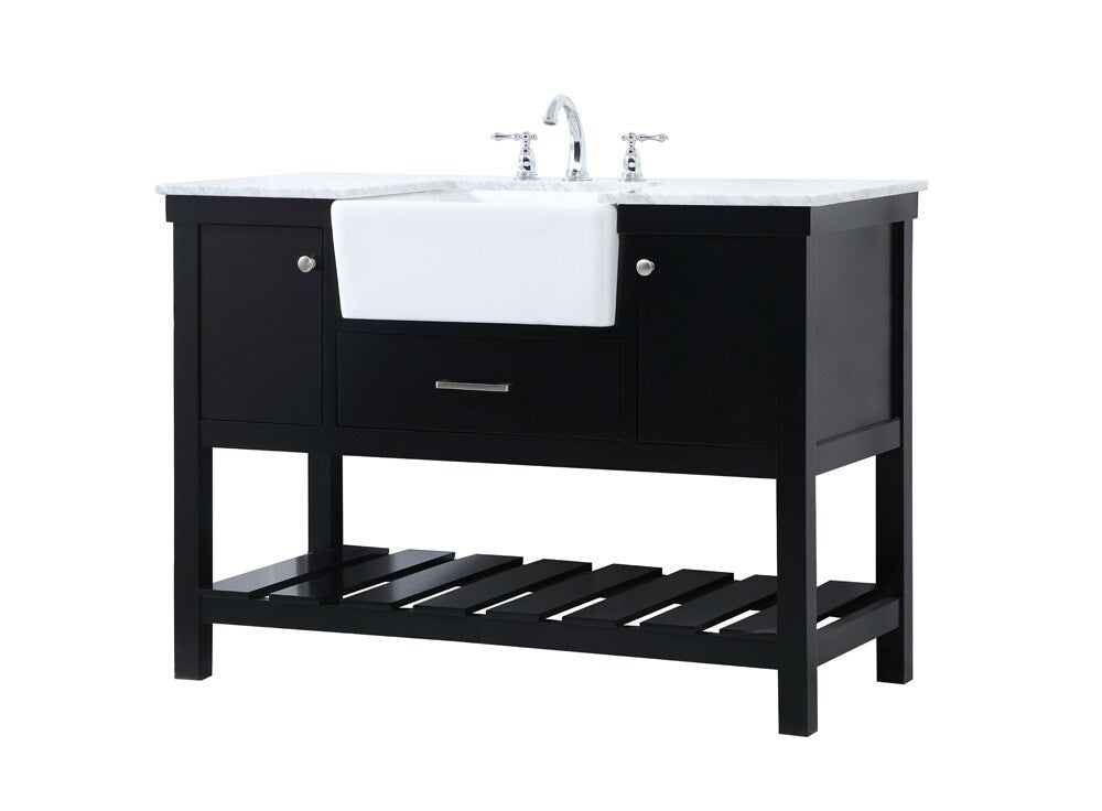 Elegant Furniture & Lighting - Clement 48 inch Single bathroom vanity in black - VF60148BK veiw 8
