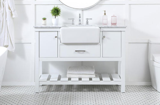 Elegant Furniture & Lighting - Clement 48 inch Single bathroom vanity in white - VF60148WH veiw 2