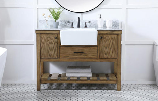 Elegant Furniture & Lighting - Clement 48 inch Single bathroom vanity in driftwood with backsplash - VF60148DW-BS veiw 2