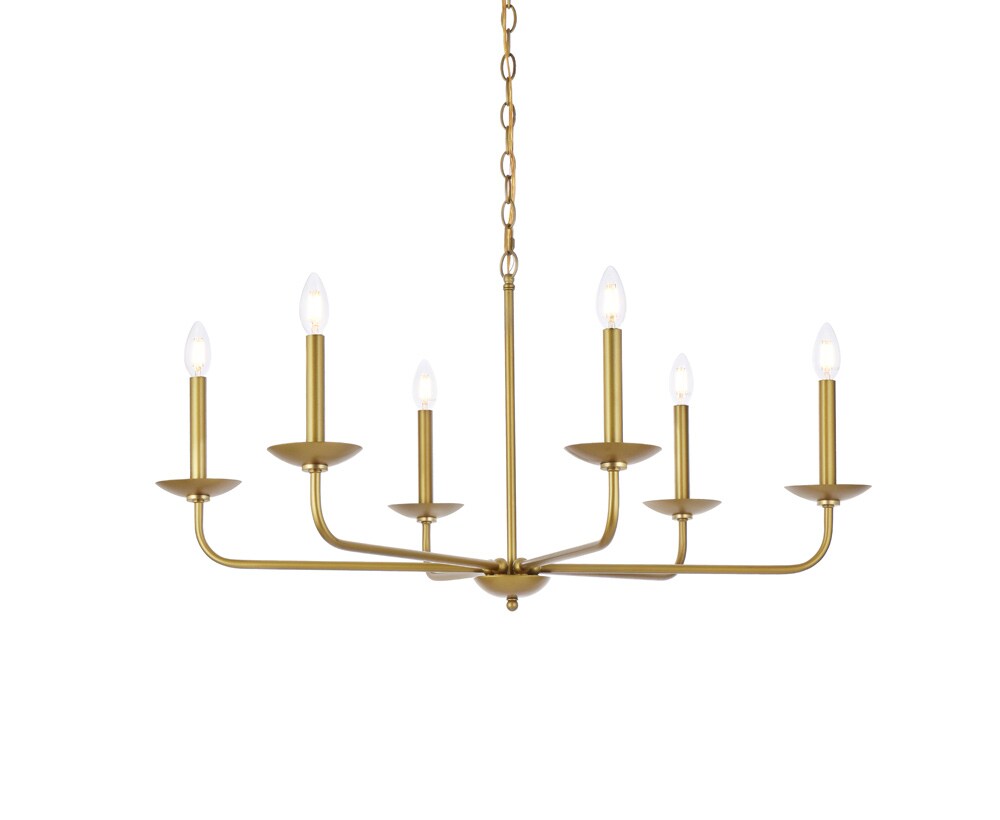 Elegant Furniture & Lighting - Cohen 36 inch pendant in brass - LD812D36BR veiw 1
