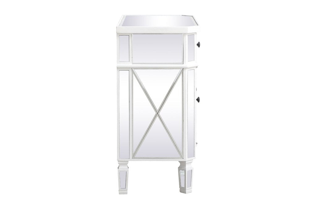 Elegant Furniture & Lighting - Contempo 32 inch mirrored cabinet in antique white - MF6-1002AW veiw 11