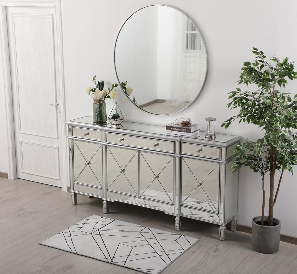 Elegant Furniture & Lighting - Contempo 72 inch mirrored credenza in silver - MF6-2111SC veiw 5