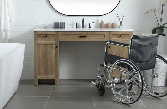 Elegant Furniture & Lighting - Cooper 60 Inch Bathroom Vanity In Natural Oak - VF14960NT veiw 2