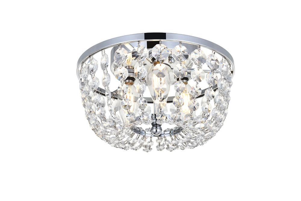 Elegant Furniture & Lighting - Cora 10 inch flush mount in chrome - 1109F10C veiw 1