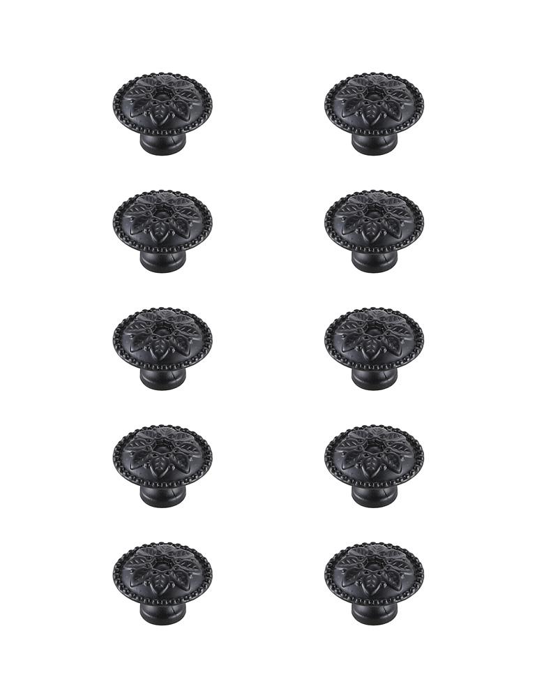 Elegant Furniture & Lighting - Corio 0.9in Diameter Matte Black Mushroom Knob Multipack (Set of 10) - KB2011-MB-10PK veiw 1