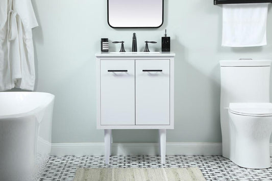 Elegant Furniture & Lighting - Cyrus 24 inch Single bathroom vanity in white - VF48024MWH veiw 2