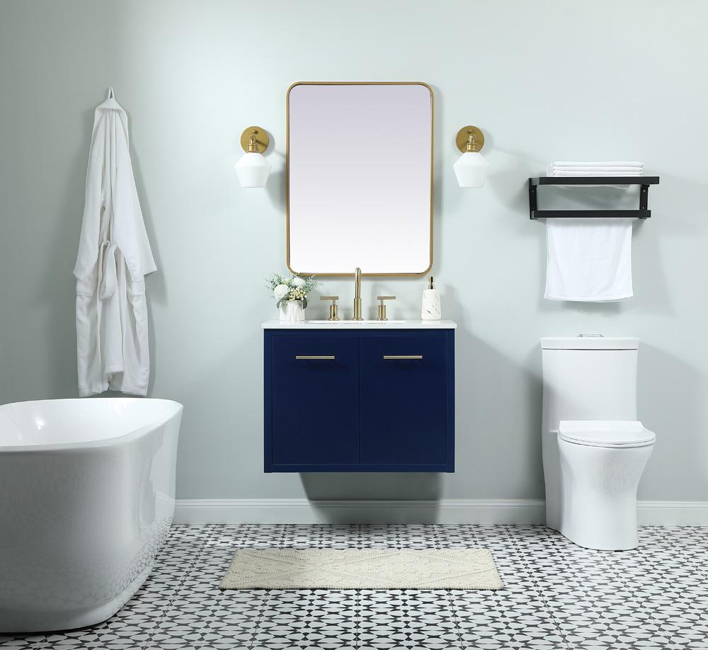 Elegant Furniture & Lighting - Cyrus 30 inch Single bathroom vanity in blue - VF48030MBL veiw 8