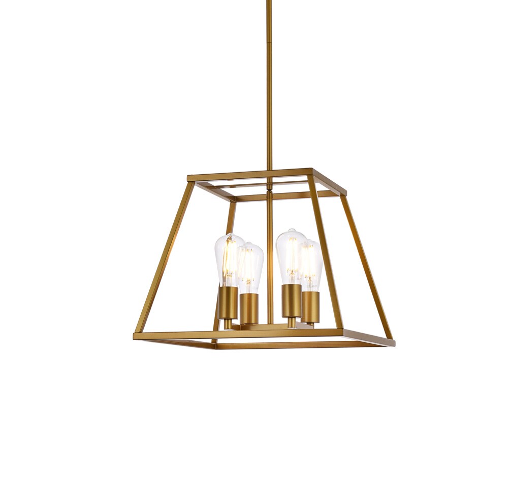 Elegant Furniture & Lighting - Declan 16 inch pendant in brass - LD720D16BR veiw 1