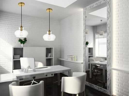 Elegant Furniture & Lighting - Destry 1 Light Brass Pendant With Clear Glass - LD2246BR veiw 2