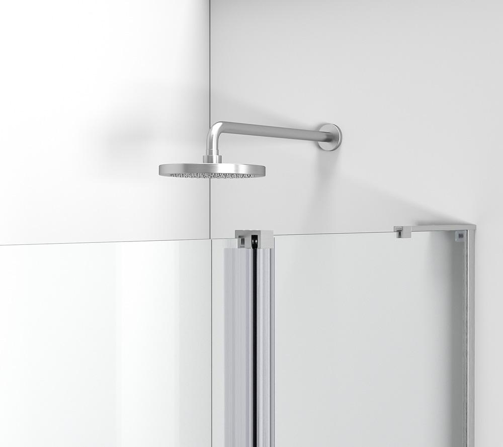 Elegant Furniture & Lighting - Devon Frameless tub door 60 x 60 Brushed Nickel - TD444-6060BNK veiw 8