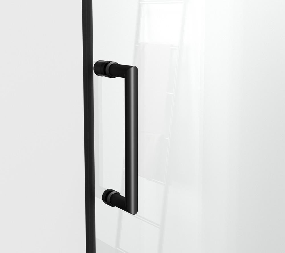 Elegant Furniture & Lighting - Devon Frameless tub door 60 x 60 Matte Black - TD444-6060MBK veiw 8