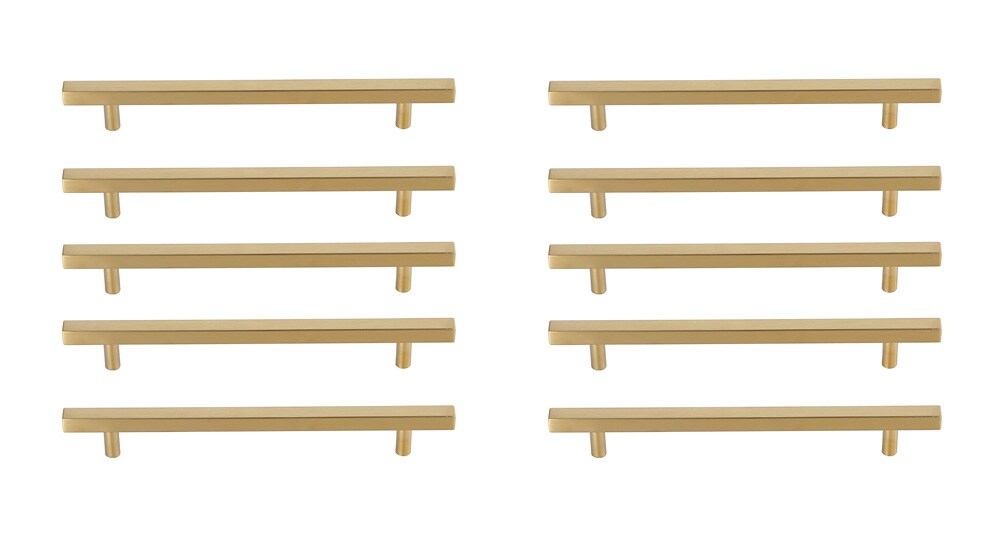 Elegant Furniture & Lighting - Dior 7-9/16in Center to Center Brass Bar Pull Multipack (set of 10) - PL402-7-BR-10PK veiw 1